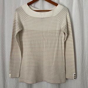 WHBM Metallic Striped Sweater